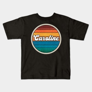 Caroline Vintage Name Kids T-Shirt